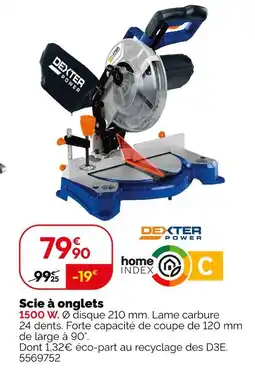 Weldom Dexter power scie à onglets offre
