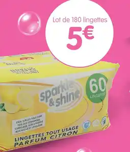 b&m Sparkle & shine lingettes tout usage parfum citron offre