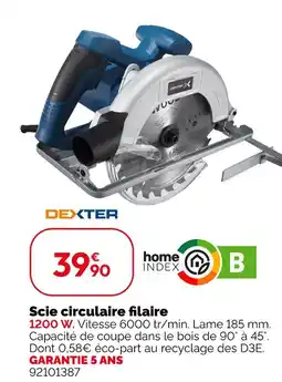 Weldom Dexter scie circulaire filaire offre
