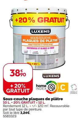 Weldom Luxens sous-couche plaques de plâtre offre