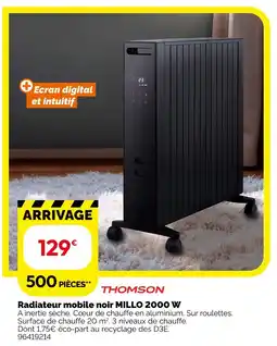 Weldom Thomson radiateur mobile noir millo 2000 w offre