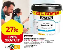Weldom Luxens peinture blanche mat offre