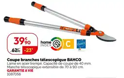 Weldom Bahco coupe branches télescopique offre