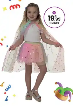 JouéClub Set cape et tutu arc-en-ciel 4 ans offre