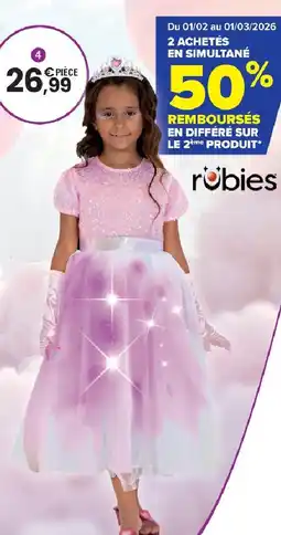 JouéClub Rubies robe princesse lumineuse à sequins offre