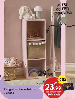 Maxi Bazar Rangement modulaire 3 cases offre