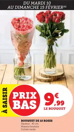 U Express Bouquet de 18 roses offre