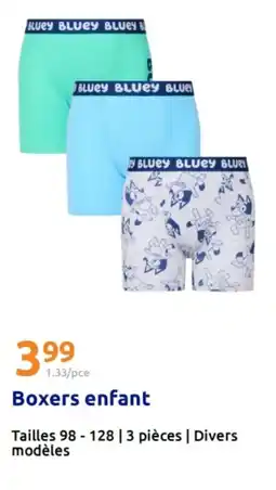 Action Boxers enfant offre