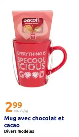 Action Mug avec chocolat et cacao offre