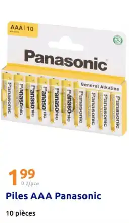 Action Piles aaa panasonic offre