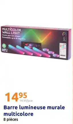 Action Barre lumineuse murale multicolore offre