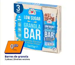 Action Barres de granola offre