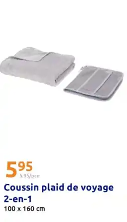 Action Coussin plaid de voyage 2 en 1 offre