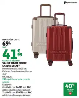 Auchan Valise rigide pierre cardin offre