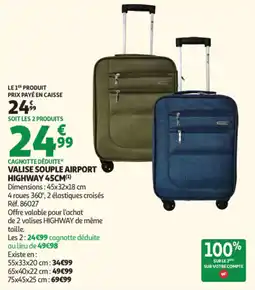 Auchan Valise souple airport highway offre