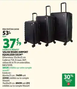 Auchan Valise rigide airport equalizer offre