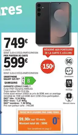 E.Leclerc Samsung - smartphone galaxy s23c6p6b offre