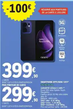 E.Leclerc E.leclerc - smartphone oppo reno offre