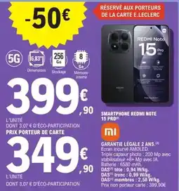 E.Leclerc E.leclerc - smartphone redmi note 15 pro offre