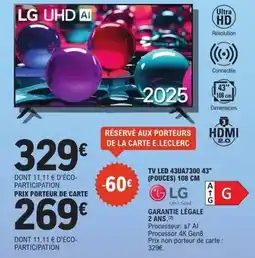 E.Leclerc Lg - garantie légale 2 ans offre