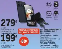 E.Leclerc Motorola - pack smartphone motorola + motobus bass offre