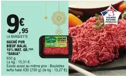 E.Leclerc Hache pur boeuf halal 19% mat. gr offre