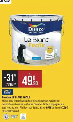 Bricorama Peinture le blanc facile offre