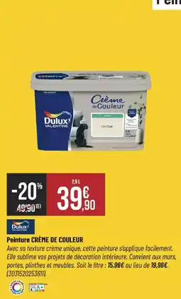 Bricorama Peinture crème de couleur offre