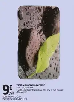 E.Leclerc Dim - tapis microfibres imprimé offre