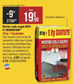Bricorama Mortier-colle souple neuf et rénovation offre