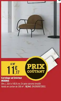 Bricorama Carrelage sol intérieur insignia offre
