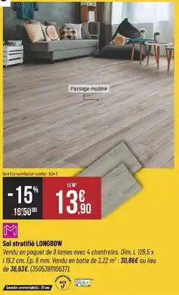 Bricorama Sol stratifié longbow offre