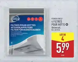 ALDI 4 filtres pour hotte offre
