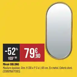 Bricorama Miroir oblong offre