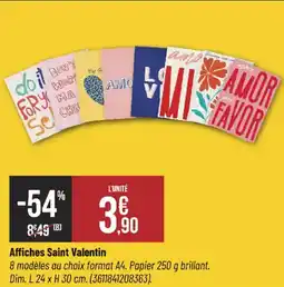 Bricorama Affiches saint valentin offre