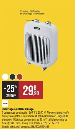 Bricorama Chauffage soufflant vintage offre