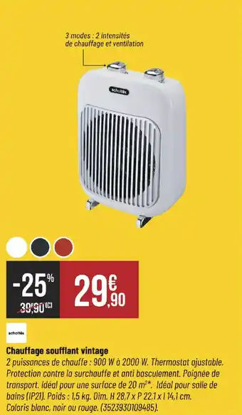 Bricorama Chauffage soufflant vintage offre