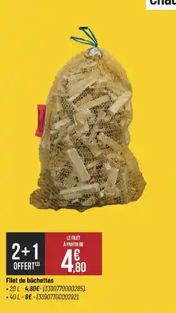 Bricorama Filet de bûchettes offre