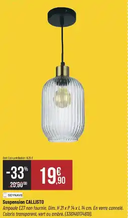 Bricorama Suspension callisto offre