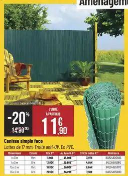 Bricorama Canisse simple face offre