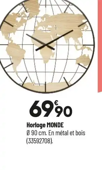 Bricorama Horloge monde offre