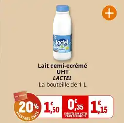 Coccimarket Lait demi-ecrémé uht lactel offre