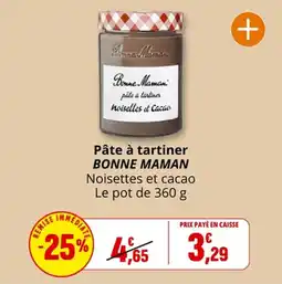 Coccimarket Pâte à tartiner bonne maman offre