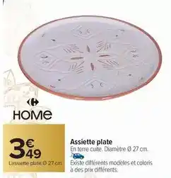 Carrefour Drive Assiette plate offre
