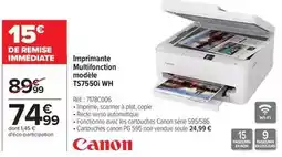 Carrefour Drive Canon - imprimante multifonction modele ts 7550i wh offre