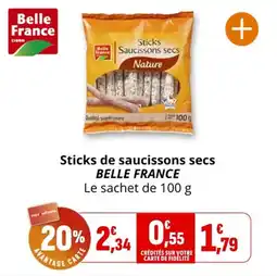 Coccimarket Sticks de saucissons secs belle france offre