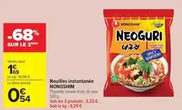 Carrefour Market Nongshim - nouilles instantanée offre