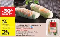 Carrefour Market Agis - 2 rouleaux de printemps saumon offre
