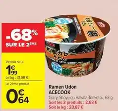 Carrefour Market Acecook - ramen udon offre