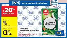Carrefour Market Carrefour - lait de coco sensation offre